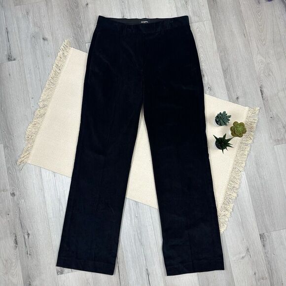 The Kooples Womens Ribbed Velvet Pants Party Evening Wide Black Size 32 READ - Picture 1 of 14